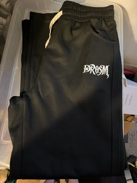 DROSM Sweatpants Size M Black Gothic Letter Joggers
