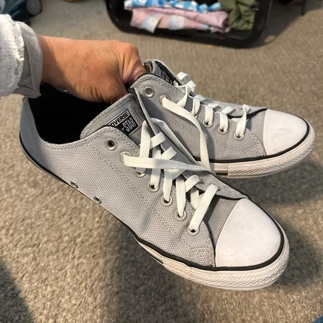 Converse All Star OX Size 10 Grey Woven Low Top Sneaker