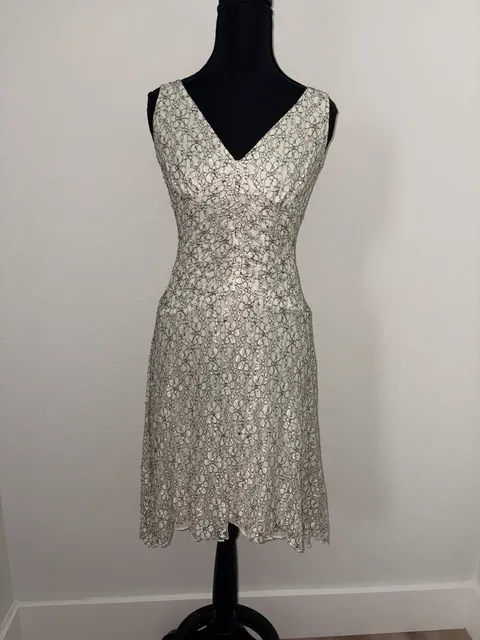 B. Darlin Dress Size 1/2 White Black Lace