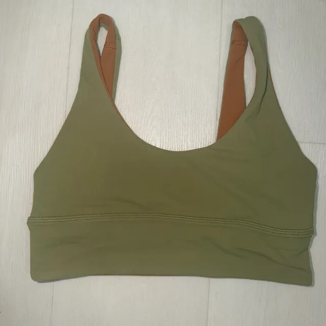 Lululemon Align Reversible Bra Green Twill Light Sage