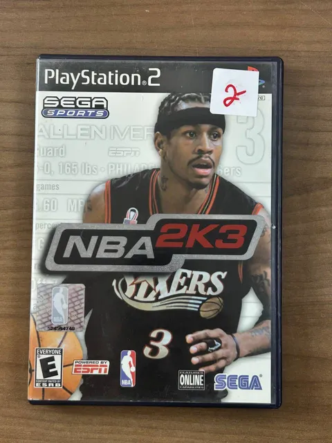 NBA 2K3 (Sony PlayStation 2 PS2, 2002) Basketball Game Disc & Case