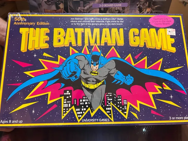 Vintage 1989 the Batman Board Game 50th Anniversary Edition 100% Complete - ,