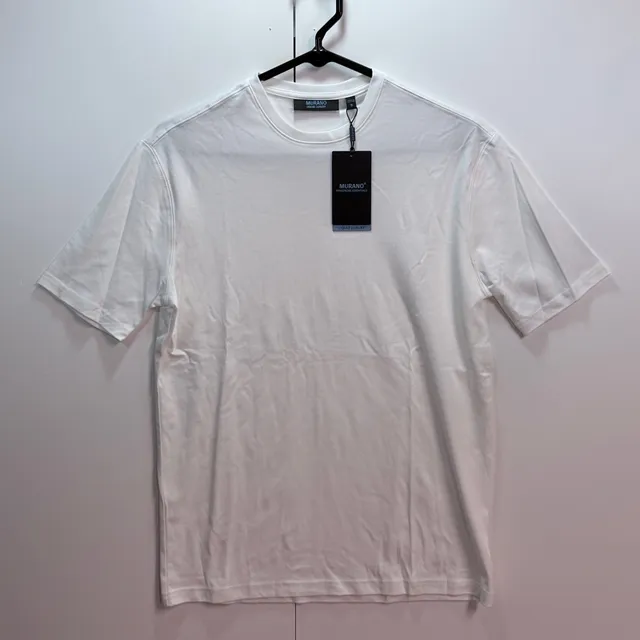 Murano Liquid Luxury T-Shirt Size S White Cotton