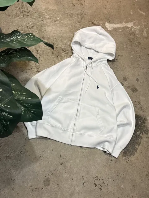 Polo Ralph Lauren Full Zip Hoodie Womens Size XL White