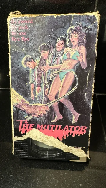 Rare Vestron Video The Mutilator Vintage VHS Horror Movie Thrashed Cover