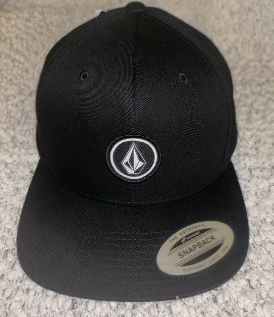 Volcom Men's Quarter Snapback Black Hat Clothing Apparel ...,