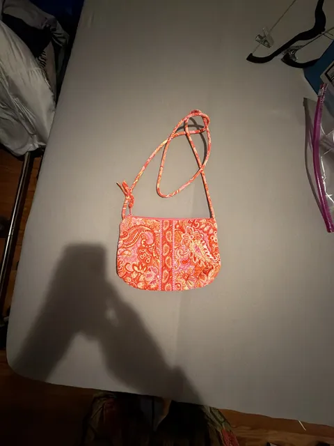 Vera Bradley Sherbet Paisley Mini Crossbody Bag Orange Pink (z-2)