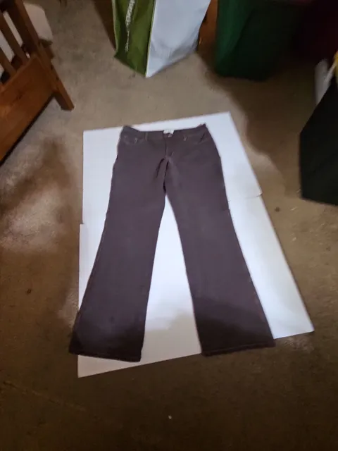 Coldwater Creek Pants Size P12 Brown Corduroy Flare