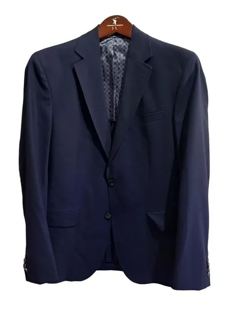 Ted Baker Endurance Karl SPJ Suit Jacket Size 40R Navy Wool Blend