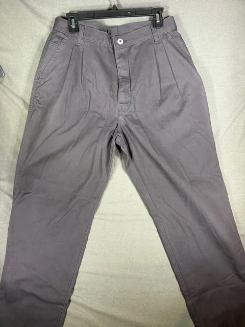 Wrangler Casuals Pleated Pants 14x34 Black Cotton