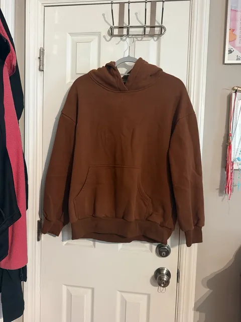 Automet Hoodie Size M Brown Oversized Pullover Sweatshirt