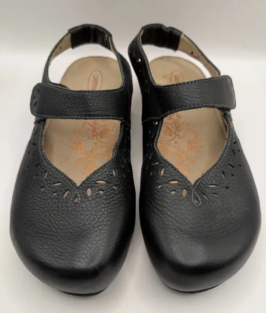 Aetrex SC900W Sandals Size 9.5 Black Leather Orthotic Slingback