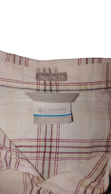 Columbia Short Sleeve Button Up Shirt Size M Plaid Casual