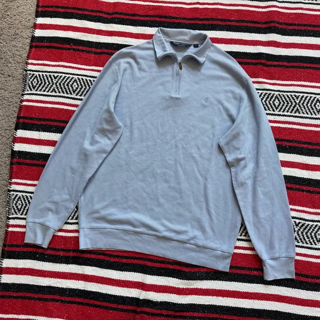 Rare Vintage Polo Ralph Lauren Thermal 1/4 Zip Sz L 