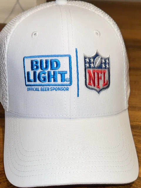 Bud Light NFL Trucker Hat White Snapback Official Beer Sponsor