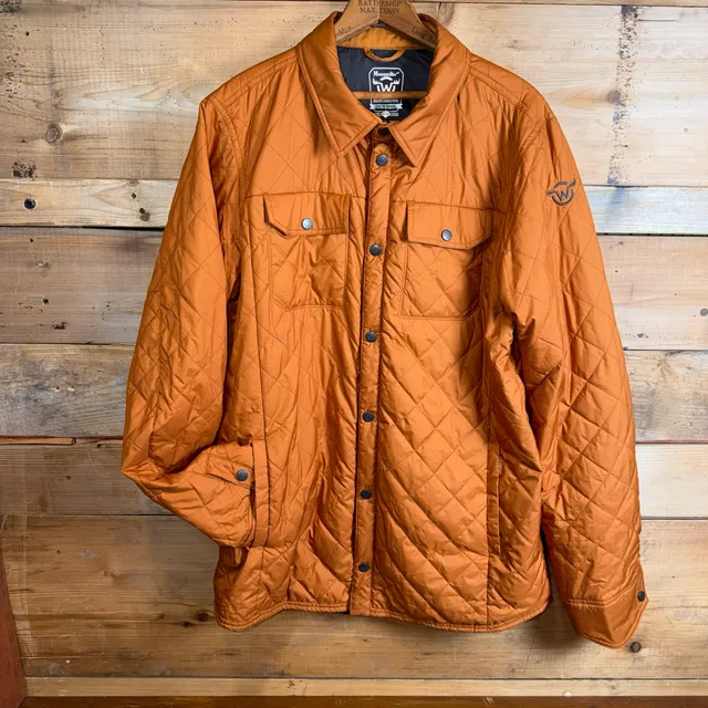 Moosejaw Quilted Jacket Orange Large Tall