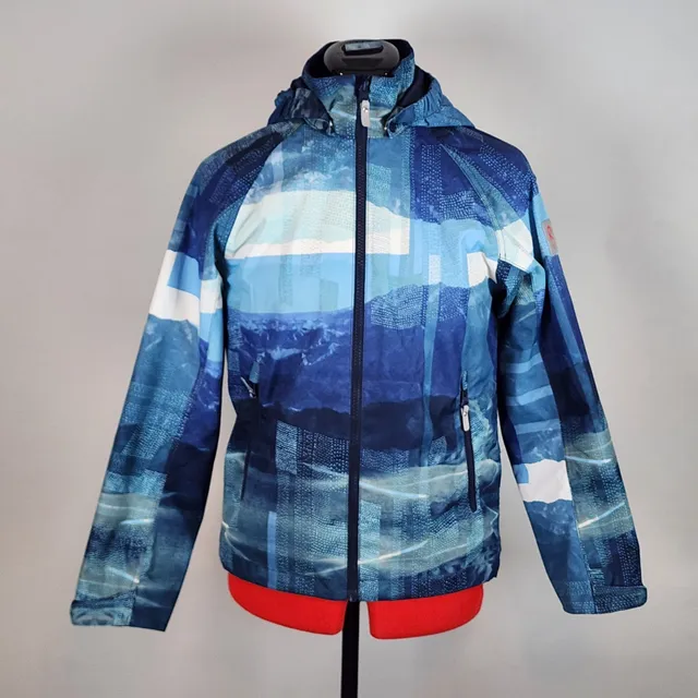 ​Reima Kids Waterproof Breathable Hooded Jacket Blue Abstract Print Approx 5T