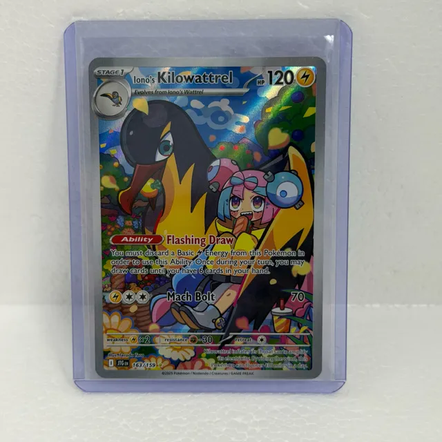 Pokemon Iono's Kilowattrel Illustration Rare 163/159