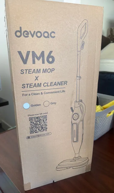 Devoac VM6 10-In-1 Steam Mop And Steam Cleaner Black Gold NEW