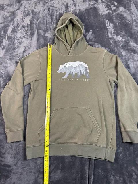 The North Face Bear Mountain Graphic Hoodie Olive Green#171