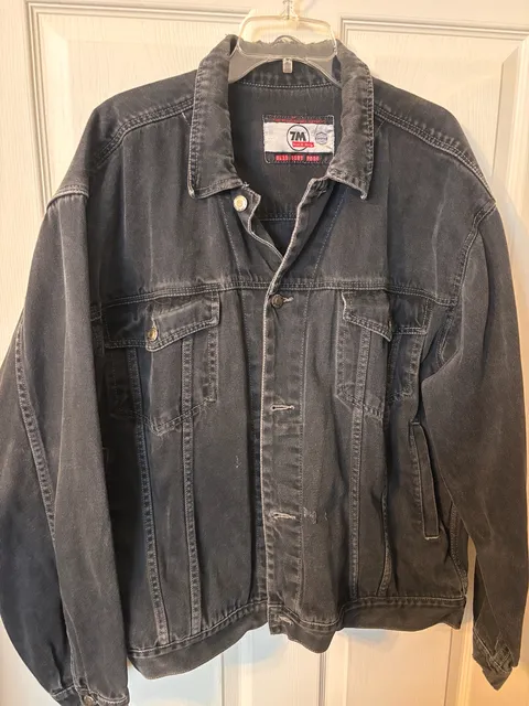 Bugle Boy Denim Jacket Size L Black Millennium Series