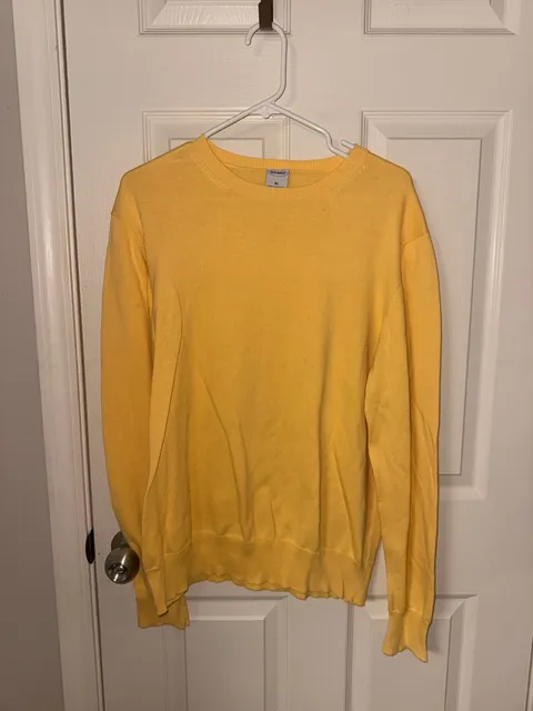 Old Navy Sweater Size XL Yellow Crewneck Long Sleeve
