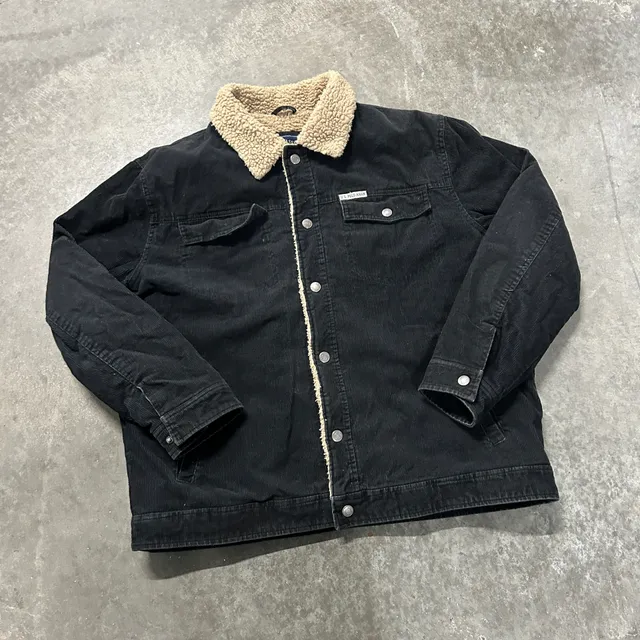 U.S. Polo Assn. Black Corduroy Sherpa Lined Trucker Jacket XXL
