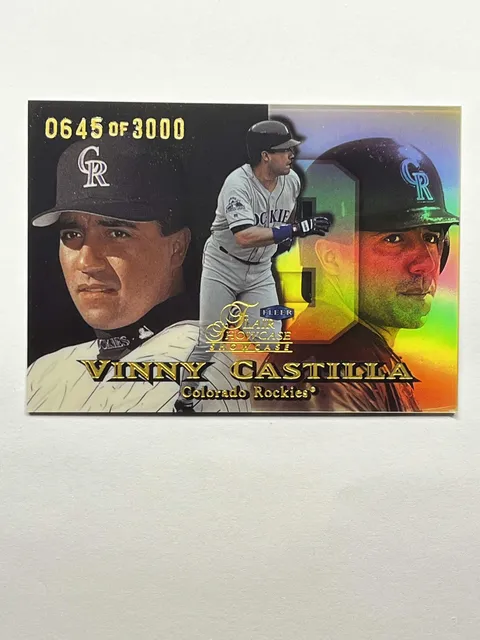 Vinny Castillo 1999 Fleer Flair Showcase Row 1 #52 /3000 Colorado Rockies