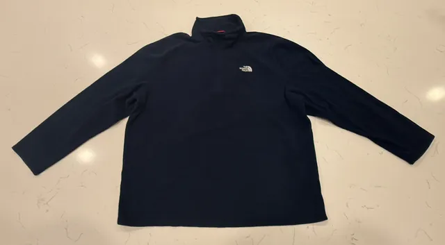 The North Face Fleece Pullover Size XL Navy Blue Quarter Zip
