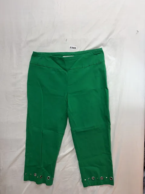 Zac & Rachel Green Pants Size 12 Grommet Hem Details