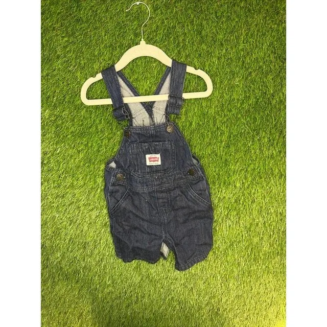 Levi's Denim Overalls Size 12M Dark Wash Baby