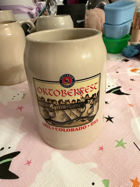 Paulaner Oktoberfest Vail Colorado USA Stoneware Beer Mug