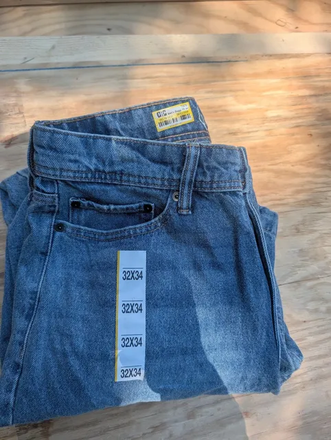 Crc Men's Baggy Fit Jeans Size 32x34 Blue Denim