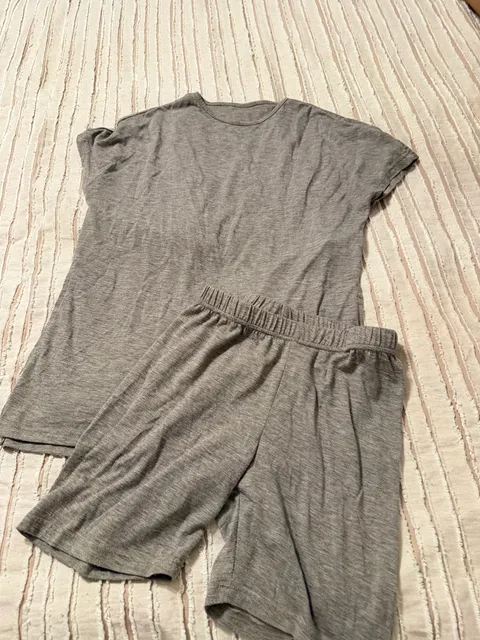 SHEIN Lounge Set Size S Brown Short Sleeve Top and Shorts
