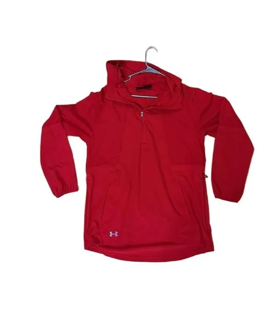 Under Armour HeatGear Half Zip Jacket Size M Red
