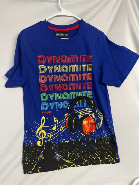 Contender K-Pop Dynamite Graphic T-Shirt Size M Blue