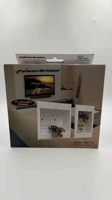 PowerBridge TWO-CK Dual Power Connector Kit White In-Wall Cable Management