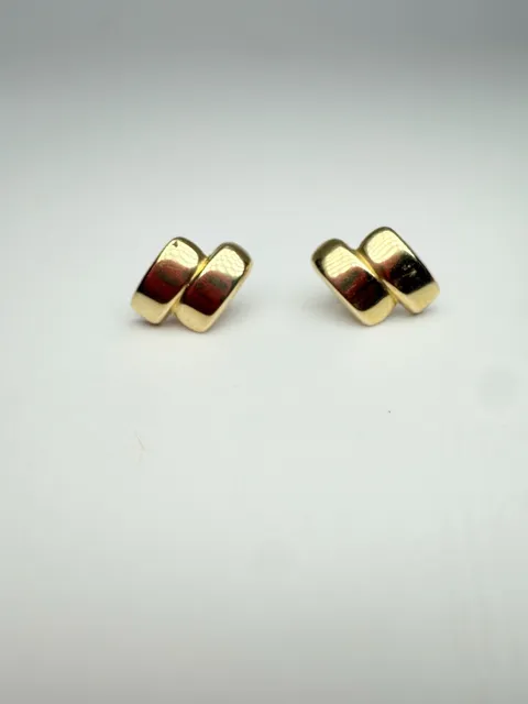 Milor 14K Gold Vintage Stud Earrings France