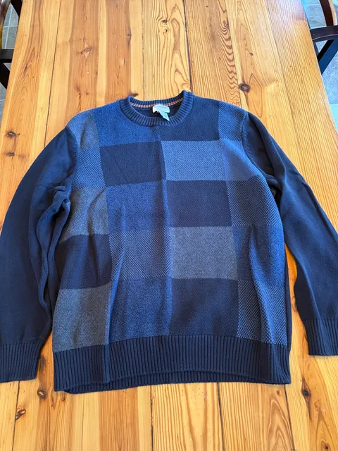 Dockers Colorblock Cotton Crewneck Sweater Size XL Blue
