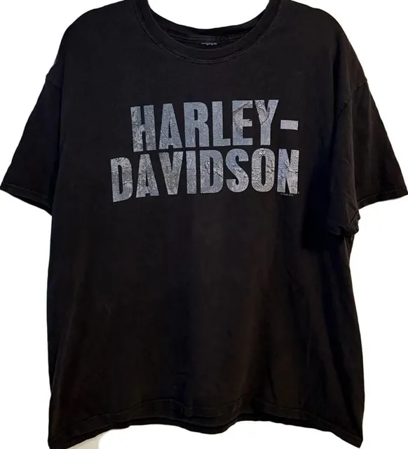 Harley Davidson Graphic T-Shirt Black Mt. Vernon IL 2006 Vintage Size XL