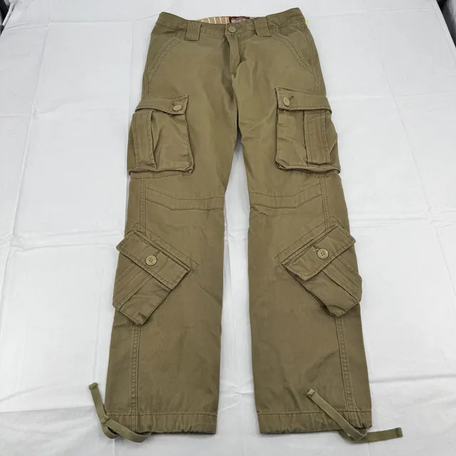 Matchstick Cargo Pants Size 30x30 Khaki Cotton Multi Pocket