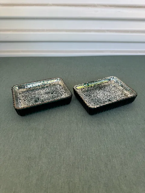 2 pc lot Glass Bathroom decor - Excellent condition