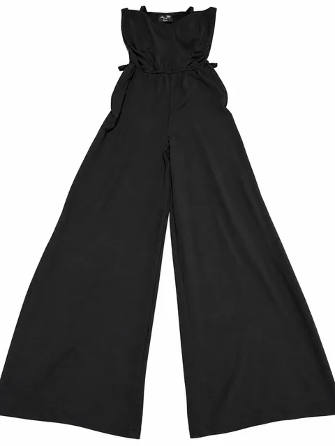 Jolie & Joy Jumpsuit Size M Black Wide Leg Romper