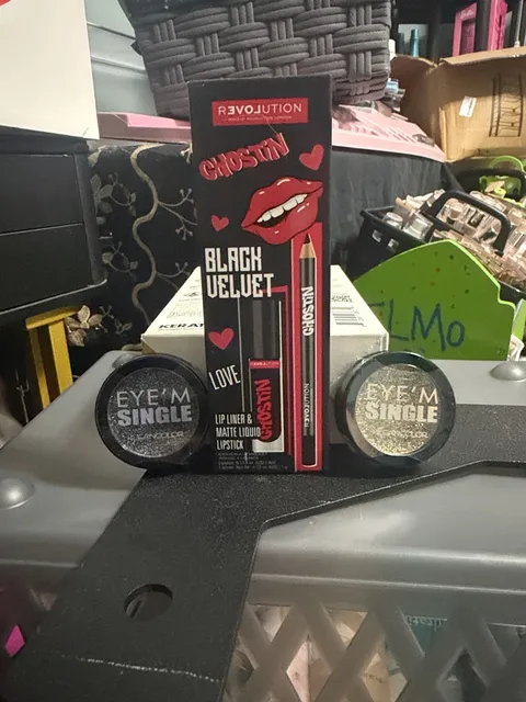 #halloween Revolution Makeup Black Velvet Lip Kit And Two Kleancolor Eye Shadows
