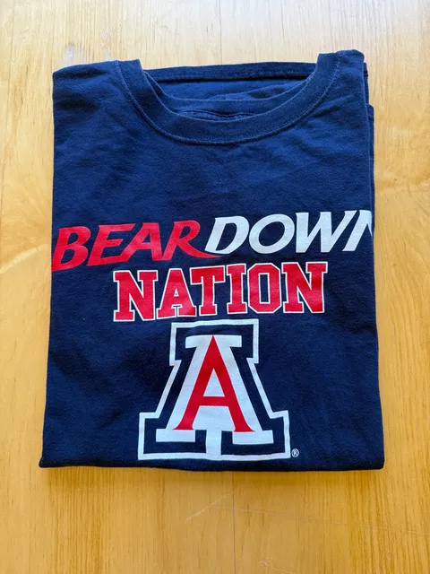 Official Wildcat Wear Arizona Wildcats Bear Down T-Shirt Size L Blue