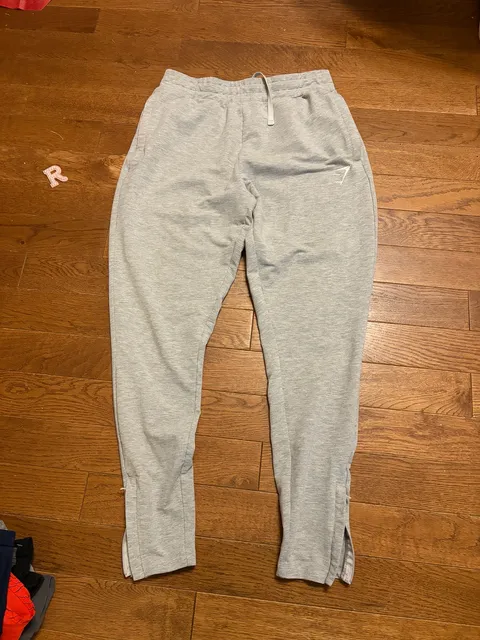 Gymshark Men’s Gray Slim Fit Zip Ankle Joggers Size M