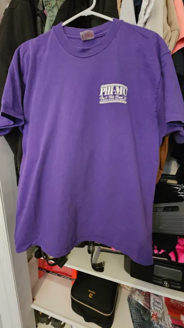 Hanes Phi Mu Florida State University T-Shirt XL/TG Purple Heavyweight