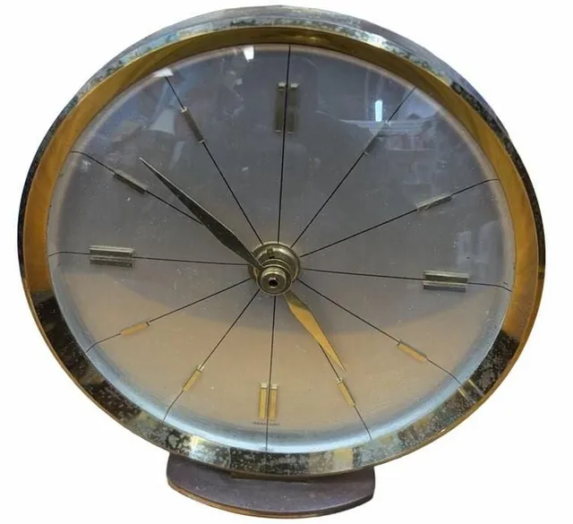 Vintage German Round Desk Clock