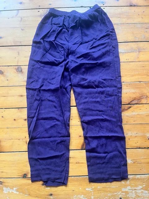 R&M Richards Pants Size 14P Large Purple Vintage 90s Cottagecore Grunge USA Made