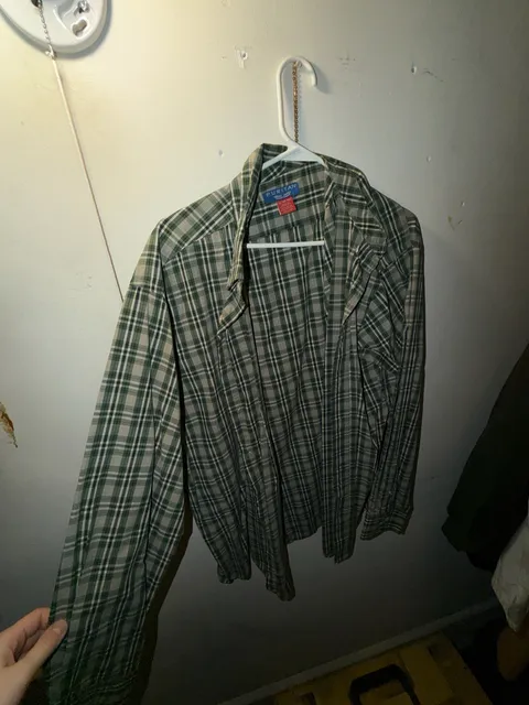 Puritan Long Sleeve Plaid Button Down Shirt Size XL